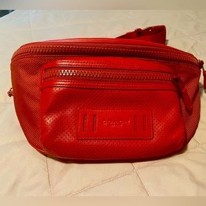 Coach Red Belt leather/mesh Bag New but no tags